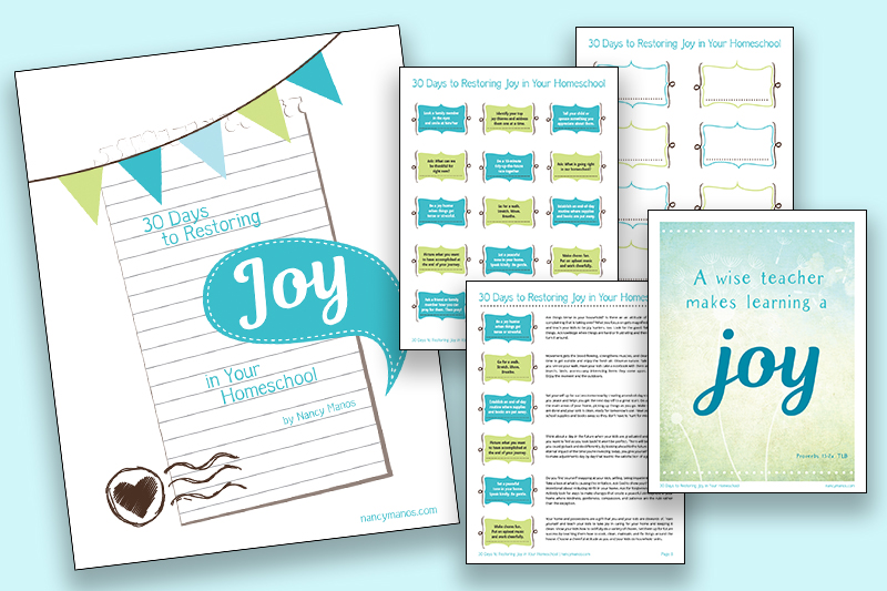 Free download - 30 Days to Restoring Joy in Your Homeschool